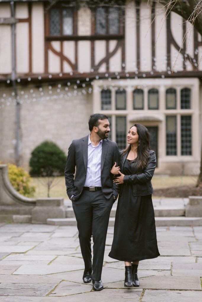 Surprise proposal/Engagement picture at Planting Fields - Long Island Wedding Photographer