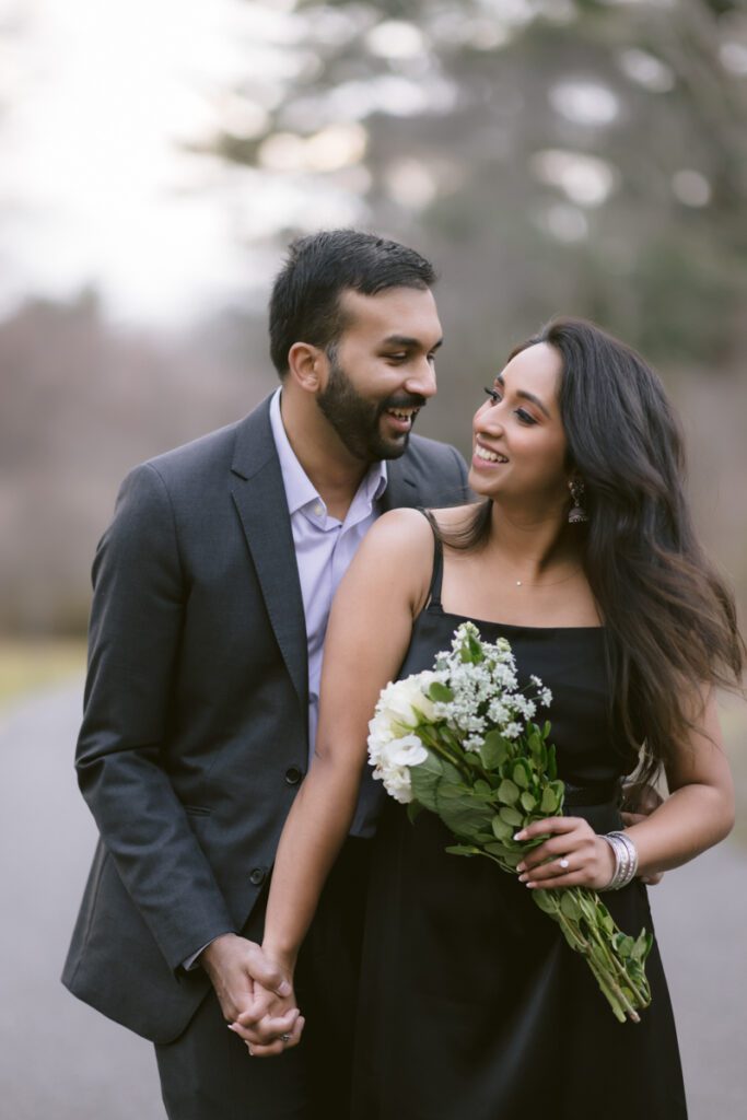 Surprise proposal/Engagement picture at Planting Fields - Long Island Wedding Photographer