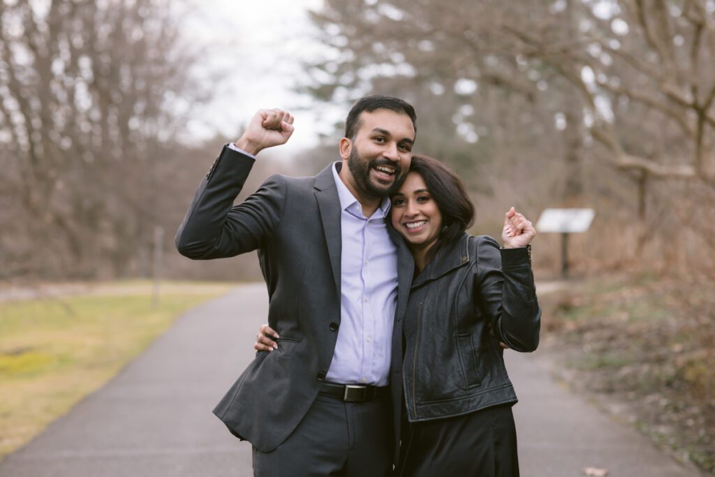 Surprise proposal/Engagement picture at Planting Fields - Long Island Wedding Photographer