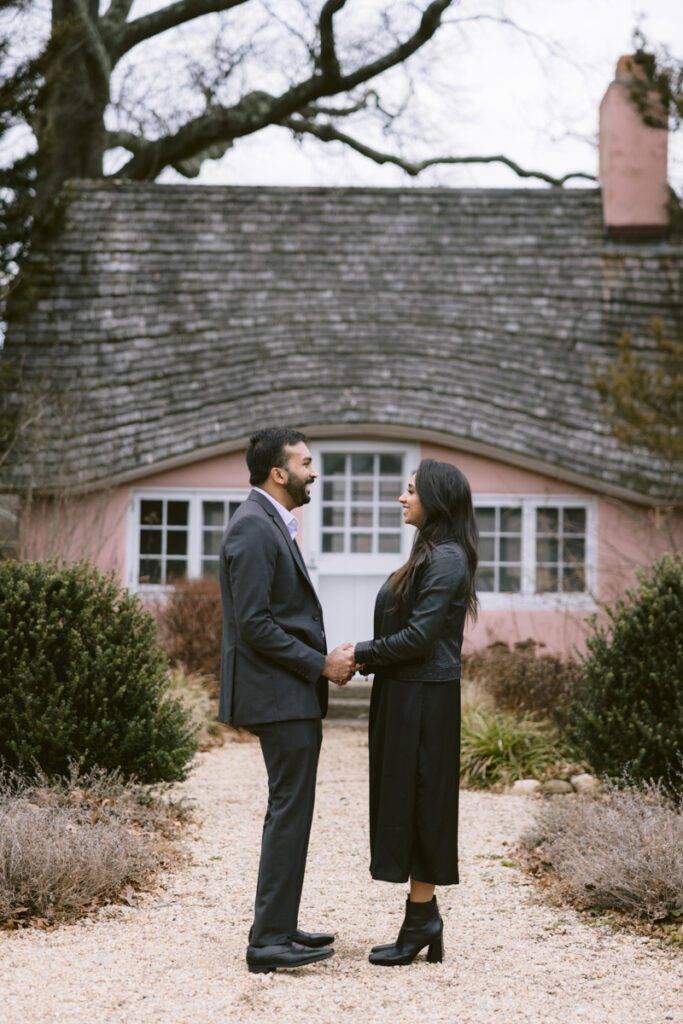 Surprise proposal/Engagement picture at Planting Fields - Long Island Wedding Photographer